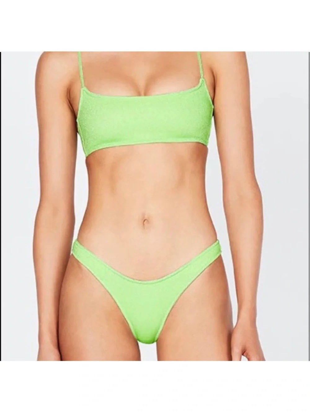 triangl swimwear Lime Green Sparkle Bikini Set